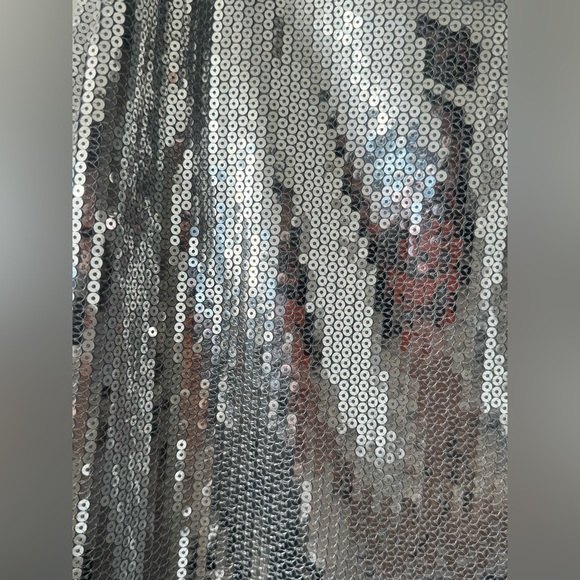 Sequin Curved Strapless Sheath Dress - Picture 10 of 13